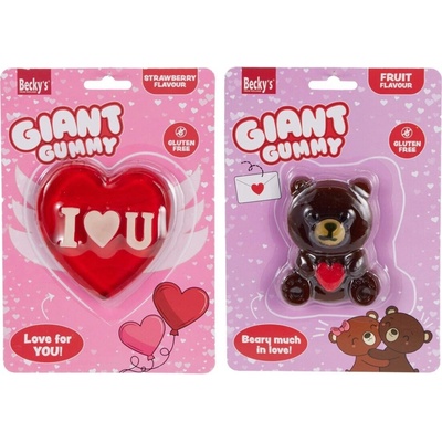 Becky's velké valentýnské želé s jahodovou příchutí 1 x 80 g