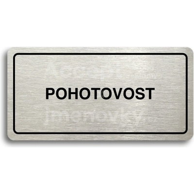 ACCEPT Piktogram POHOTOVOST - stříbrná tabulka - černý tisk