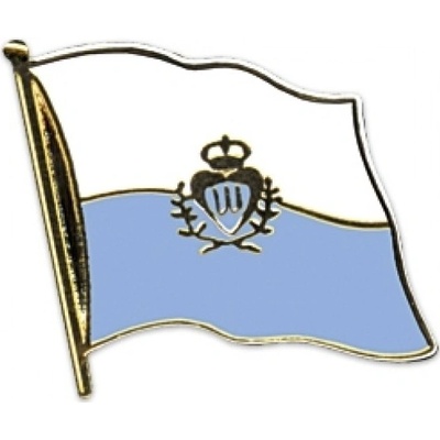 Odznak (pins) 20mm vlajka San Maríno - farebný