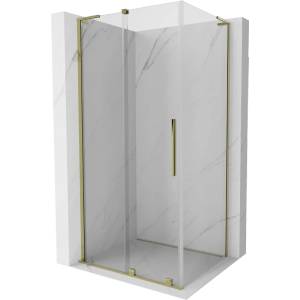 Mexen Velar L плъзгаща се душ кабина 120 x 70 см, прозрачна, златна - 871-120-070-03-50 (871-120-070-03-50)