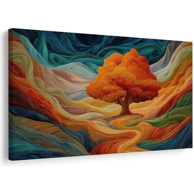 Obraz podzimní strom života v krajině - 60x40
