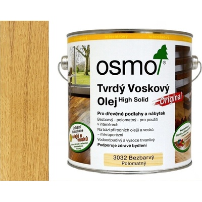 Osmo Tvrdý voskový olej Original 3032 bezbarvý – hedvábný polomat