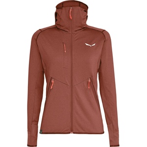 Salewa Дамско поларено яке Salewa Women's Agner Hybrid Polarlite Fullzip Hoody Fleece jacket - Etruscan Red Melange - размер 36 (EU) (105-2337-1313)