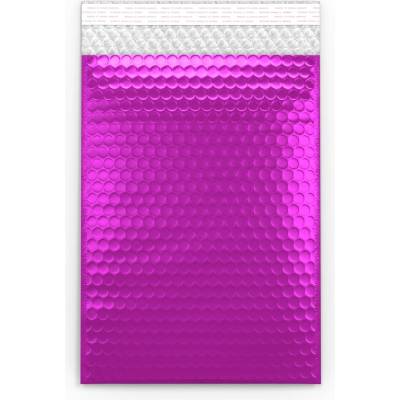 Lesklé metalické bublinkové obálky - 324 x 230 mm (C4) - Purpurová