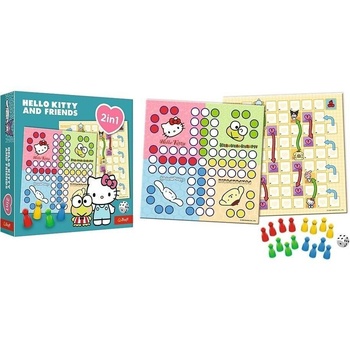Trefl Hello Kitty 2 в 1 настолна игра - Лудо и Змии и стълби (5900511028966) (5900511028966)