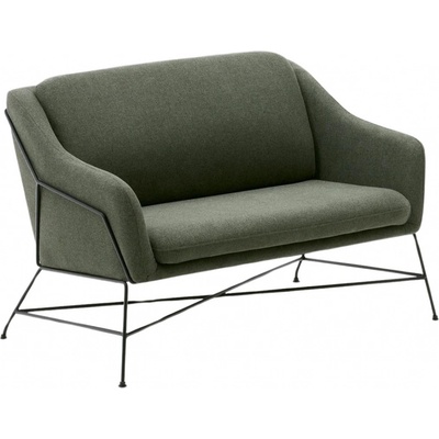 Kave Home Tmavě šedá látková Brida 128 cm