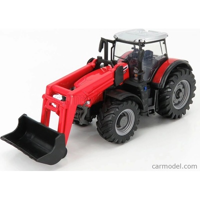 Bburago Massey ferguson Tractor With Front Loader Scraper Red 1:50