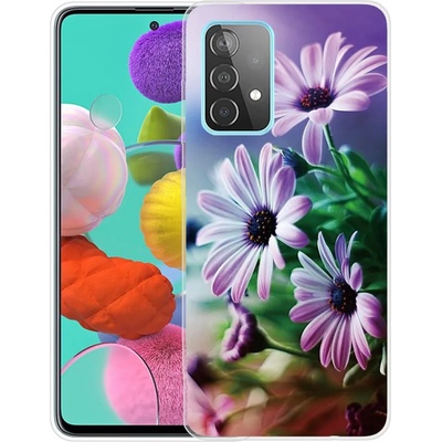 Forcell Силиконов Калъф за Samsung A32 4G, Printing Puple Flower Case, Цветен (5901012381748)