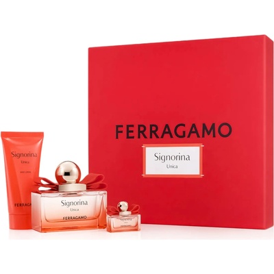 Ferragamo Signorina Unica dárková sada: EDP 100 ml + telové mlieko 50 ml + EDP 5 ml