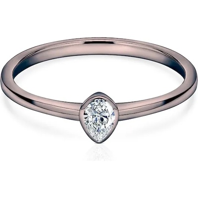 SAVICKI Годежен пръстен Pure: черно злато, диамант с шлифовка