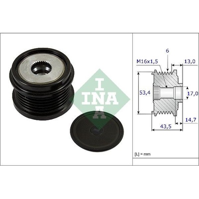 Voľnobežka alternátora Schaeffler INA 535 0237 10