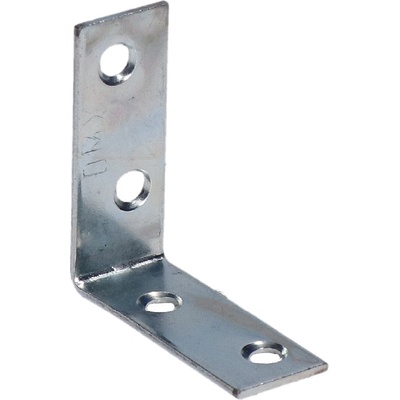 úhelník 40x40x17mm, 1,5mm, galvanicky pozinkovaný, díry průměr 4,5mm - v počte 4ks