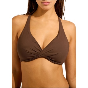 Seafolly Дамско бикини горнище Seafolly Women's Collective Wrap Front F Cup Bra Bikini top - Dark Chocolate - размер 44 (EU) (150-2121-0617)