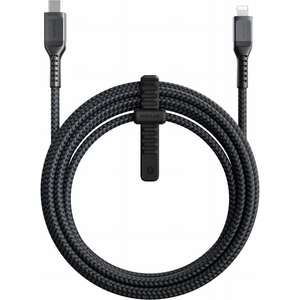 Nomad Здрав кевларен кабел за устройства с Lightning порт (300 см) - Nomad Kevlar USB-C to Lightning Cable (черен) (NM01A11000)