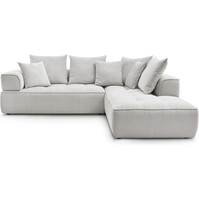 Bobochic Светлосив шенилов ъглов диван (десен ъгъл/L форма) Whesley - Bobochic Paris (105580)