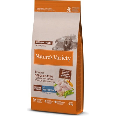 Nature's Variety Healthy Grains Medium & Maxi Adult Whitefish 2 x 12 kg