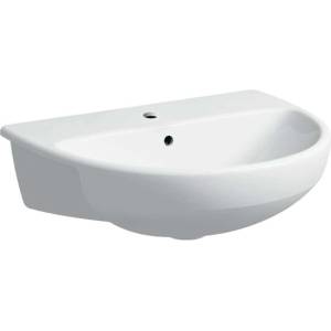 Geberit Selnova - Умивалник 55х44 см, с преливник, отвор за смесител, бял 500.311. 01.7 (500.311.01.7)