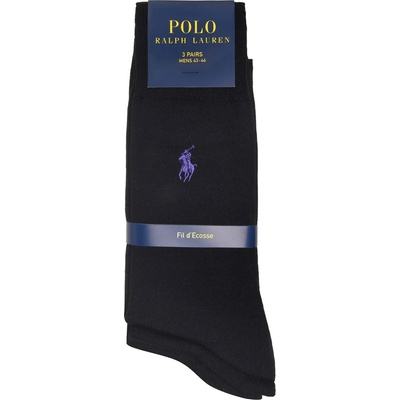 Ralph Lauren Чорапи Ralph Lauren 3 Pack Cotton Socks - Black 005