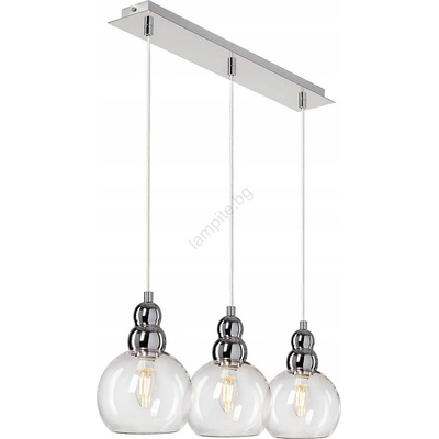 Auhilon Пендел AKSO 3xE14/40W/230V сребрист (AU0240)