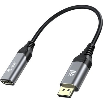 Digital Data Communications Equip Displayport към HDMI адаптер 1.2 букса 4K/60Hz сив (133445)