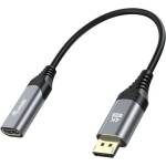  Digital Data Communications Equip Displayport към HDMI адаптер 1.2 букса 4K/60Hz сив (133445)