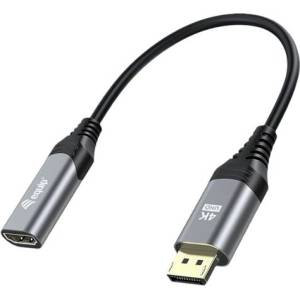  Digital Data Communications Equip Displayport към HDMI адаптер 1.2 букса 4K/60Hz сив (133445)