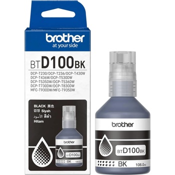 Image 1 of Brother Оригинално мастило Brother BT-D100BK Ink Bottle, Черно (BTD100BK)