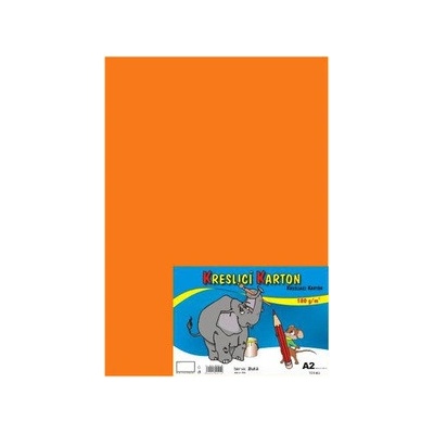 Barevná čtvrtka 10ks A2 180 g/m2 oranžová