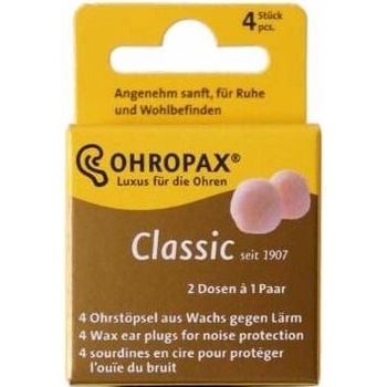 Ohropax CLASSIC Ušné vložky voskové jednorazové 4 ks