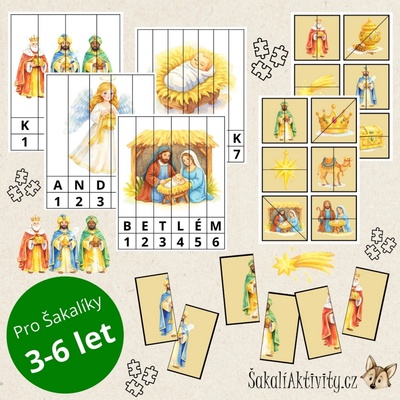 Puzzle - TŘI KRÁLOVÉ Provedení: Tištěný + laminovaný soubor