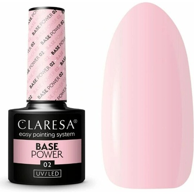 CLARESA Power Base gél lak 02 ružová 5 g