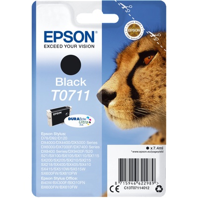 Epson повтарящ се продукт наличен Глава за Epson Stylus DX8400/DX4400/DX4000/DX6000/DX5000/DX7400 Series - Ink - T0711 / C13T07114012 - Black - PN C13T07114012 (C13T07114012)