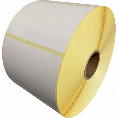 Papierová Etiketa 100 mm x 70 mm, Matný papier, Biela, Dutinka 76 mm, 1500 ks/kotúč, Permanentné lepidlo, Priemer kotúča 154 mm