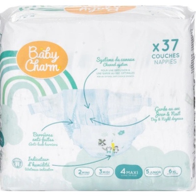 Baby Charm Super Dry Flex 4 Maxi 9-14 kg 37 ks – Zboží Mobilmania