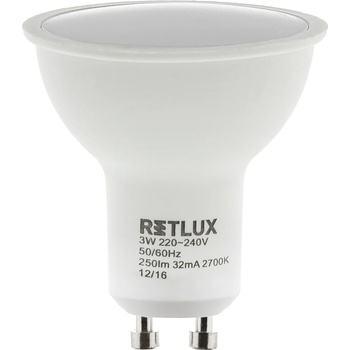 Retlux RLL 253 GU10 žárovka žárovka 5W bílá teplá