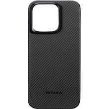 Pitaka MagEZ 4 600D case, černé/šedé twill - iPhone 15 Pro Max