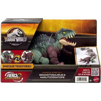 Mattel Jurassic World Dinosaurus Giganotosaurus a Nasutoceratopse