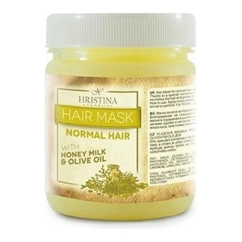 Hristina vlasová maska pre normálne vlasy s medom, mliekom a olivovým olejom 200 ML