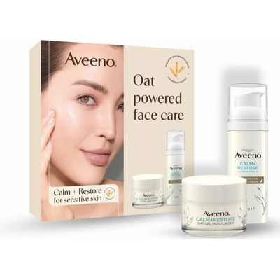Aveeno Calm Restore hydratační pleťový gel 50 ml + hydratační noční krém 50 ml