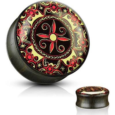 Šperky4U dřevěný plug do ucha Ebony Wood PL01231-08
