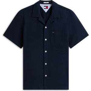 Tommy Hilfiger Риза Tommy Jeans Men's Short Sleeve Plain Shirt - Dark Night Navy