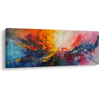 Obraz - Barevná abstrakce, jednodílný 100x40 cm