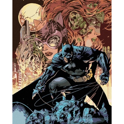 Zuty Batman poison IVy a catwoman 40 x 50 cm vypnuté plátno na rám 8596530222651