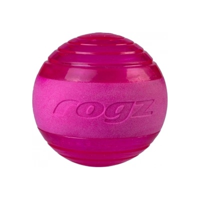 Rogz Squeekz - Кучешка играчка гумена скърцаща топка 6.4 см. розов
