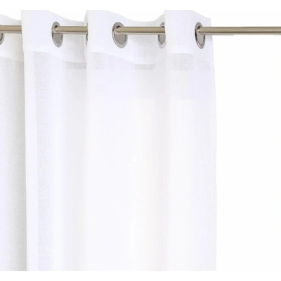 Atmosphera Bílá opona ETAMINE WH 140 x 240 cm univerzální a praktická dekorace velkých oken