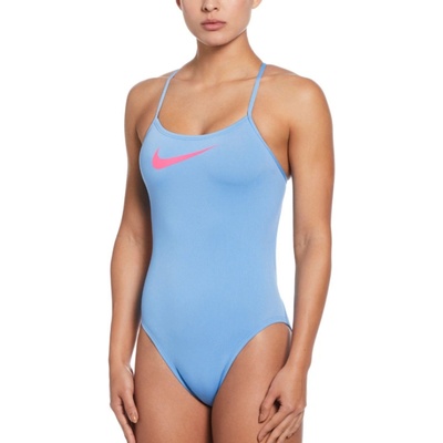 Nike dámské plavecké jednodílné plavky Swim Hydrastrong Multi graphic modrá