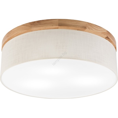 Brilagi - LED Плафон BELLADONNA 3xE27/15W/230V Ø 50 см кремав/дъб (BG1358)