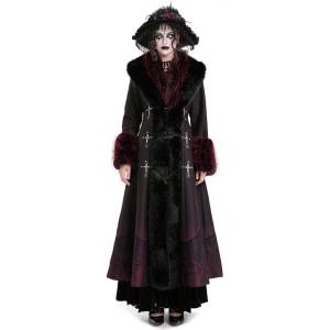 Devil fashion дамско палто DEVIL FASHION - Черно и червено Vintage Gothic - ECT016