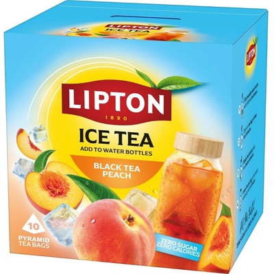 Lipton Ice Tea ledový černý čaj broskev 10 sáčků
