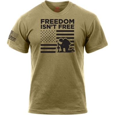 Triko FREEDOM ISN´T FREE krátký rukáv COYOTE